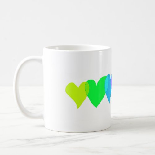 Rainbow heart mug