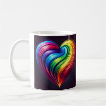 Rainbow Heart Mug