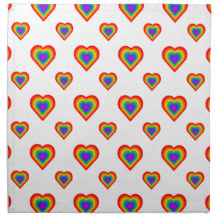 Rainbow Heart Napkin