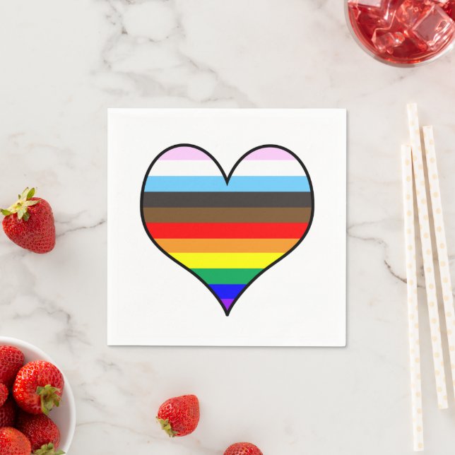 Rainbow Heart Napkins (Insitu)