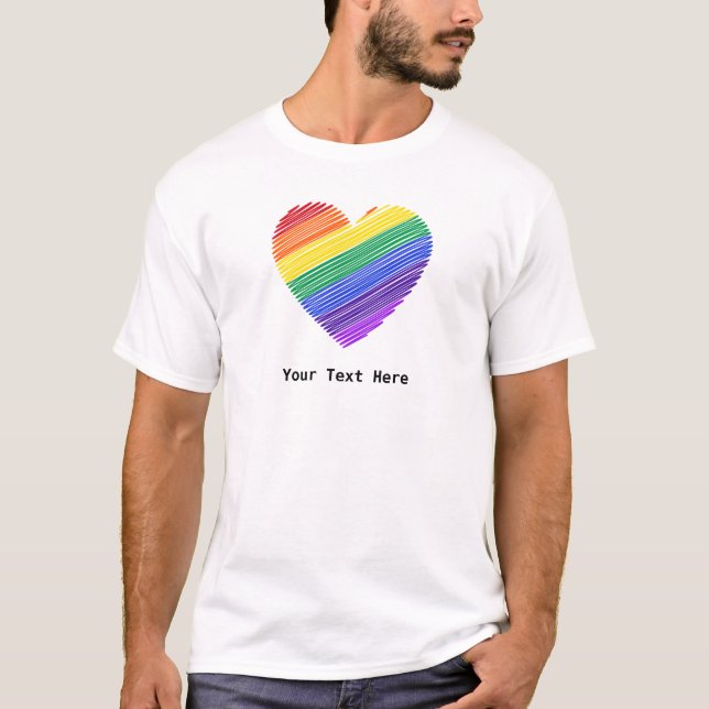 Rainbow Heart Of Love T-Shirt (Front)