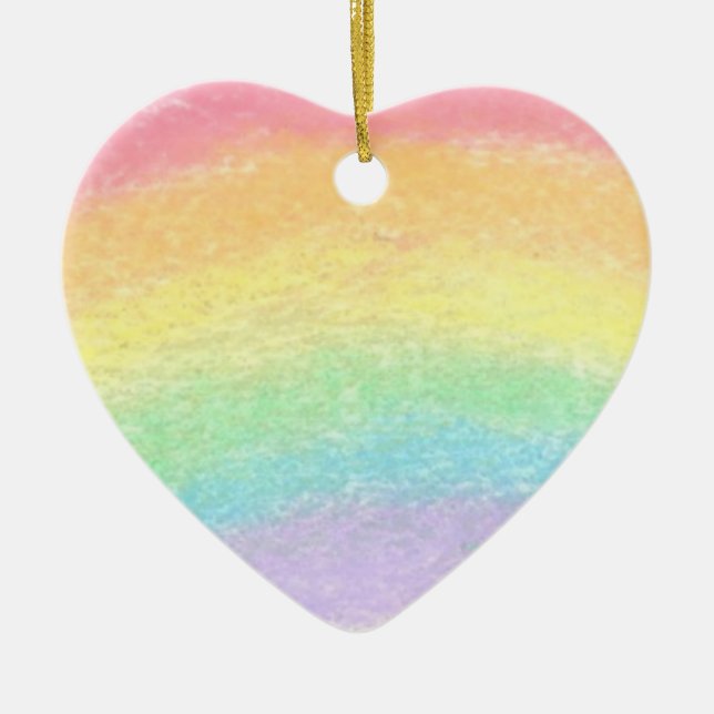 Rainbow Heart - Ornament (Front)