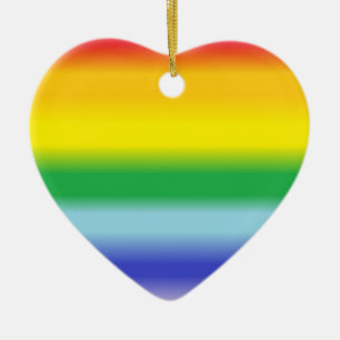 Rainbow Heart Ornament