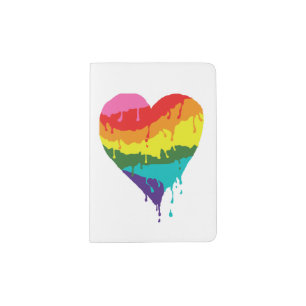 Rainbow Heart Passport Holder