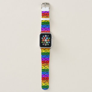 Rainbow Heart Pattern Apple Watch Band