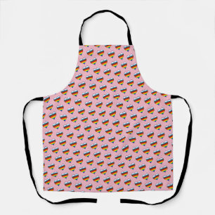 Rainbow Heart Pattern Apron