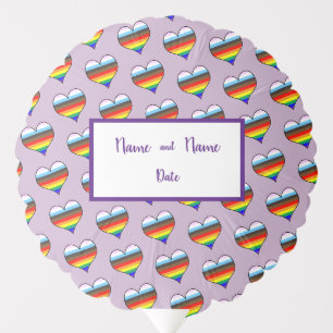 Rainbow Heart Pattern Balloon
