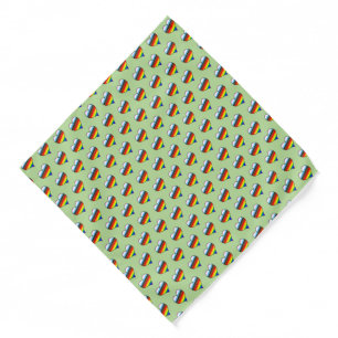 Rainbow Heart Pattern Bandana
