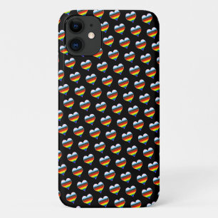 Rainbow Heart Pattern iPhone 11 Case