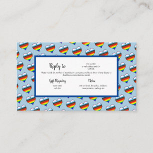 Rainbow Heart Pattern Enclosure Card