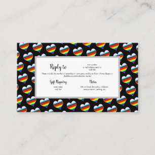 Rainbow Heart Pattern Enclosure Card