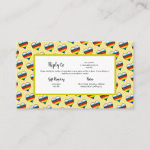 Rainbow Heart Pattern Enclosure Card