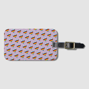 Rainbow Heart Pattern Luggage Tag