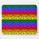 Rainbow Heart Pattern Mouse Pad