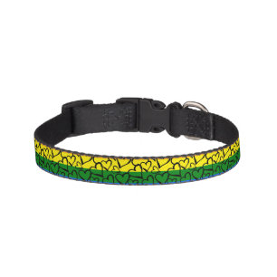 Rainbow Heart Pattern Pet Collar