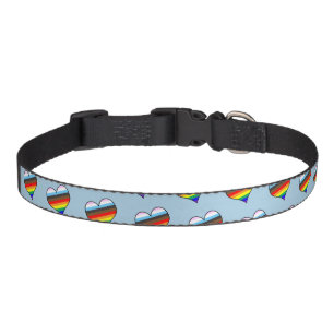 Rainbow Heart Pattern Pet Collar