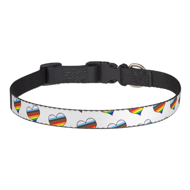 Rainbow Heart Pattern Pet Collar (Front)