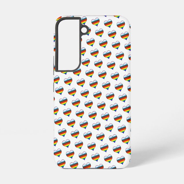 Rainbow Heart Pattern Phone Case (Back)