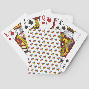 Rainbow Heart Pattern Playing Cards