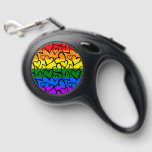 Rainbow Heart Pattern Retractable Pet Leash