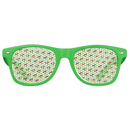 Rainbow Heart Pattern Retro Sunglasses