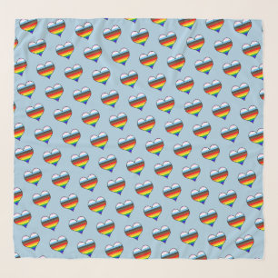 Rainbow Heart Pattern Scarf