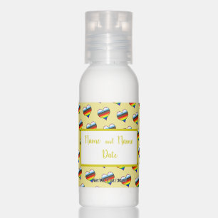 Rainbow Heart Pattern Travel Bottle Set Hand Lotion