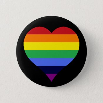 Rainbow Heart Pinback Button by googolperplexd at Zazzle