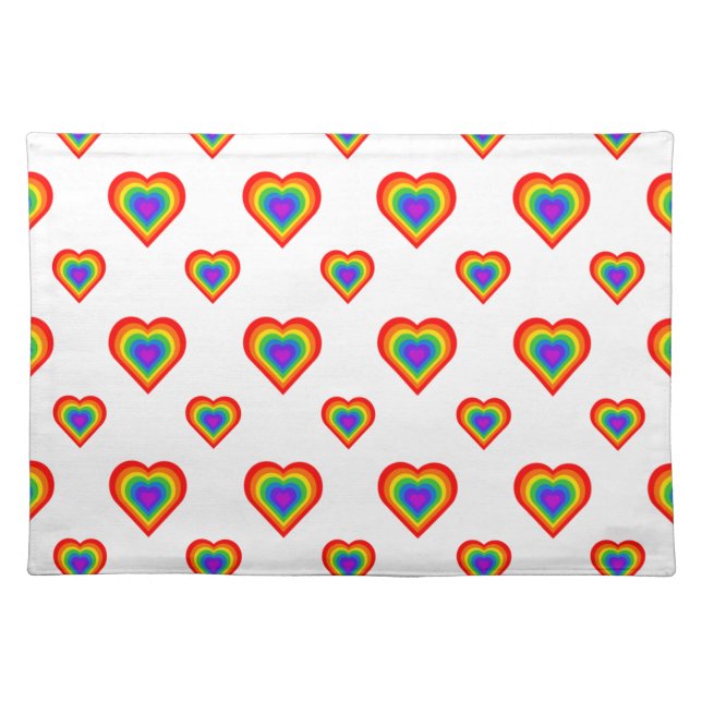 Rainbow Heart Placemat (Front)