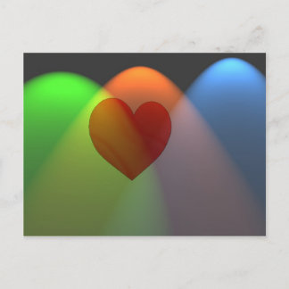 Rainbow Heart Postcard