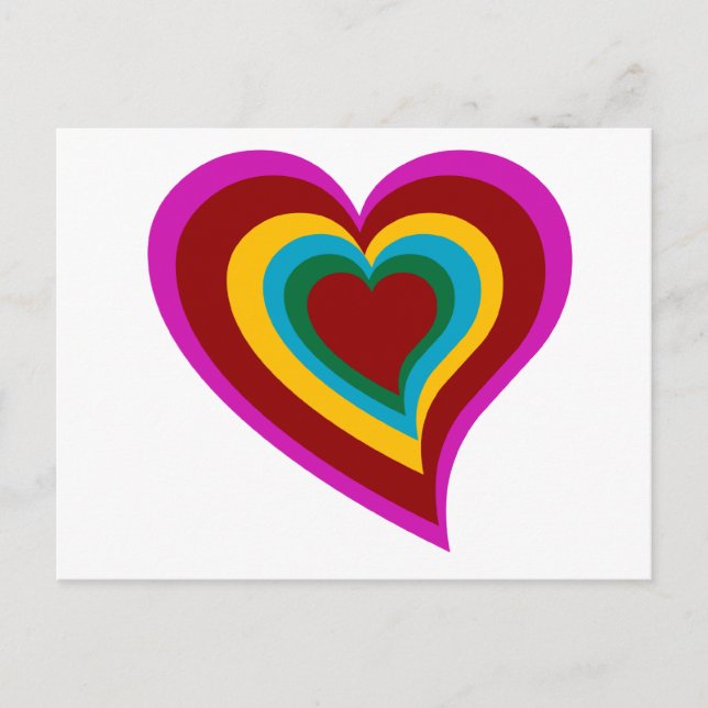 Rainbow Heart Postcard (Front)
