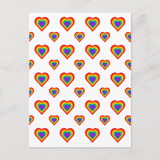 Rainbow Heart Postcard (Front)