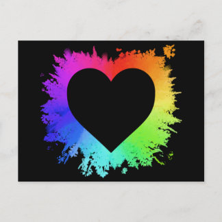 Rainbow Heart Postcard