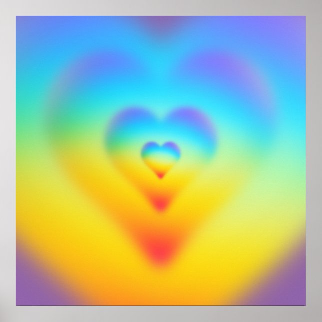 rainbow heart poster (Front)