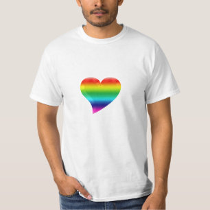 rainbow heart pride colors lgbt lgbtq T-Shirt