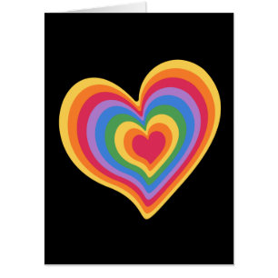 Rainbow heart. Pride gay love    Card