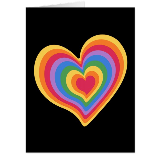 Rainbow heart. Pride gay love    Card (Front)