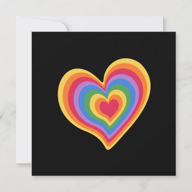 Rainbow heart. Pride gay love    Card (Front)