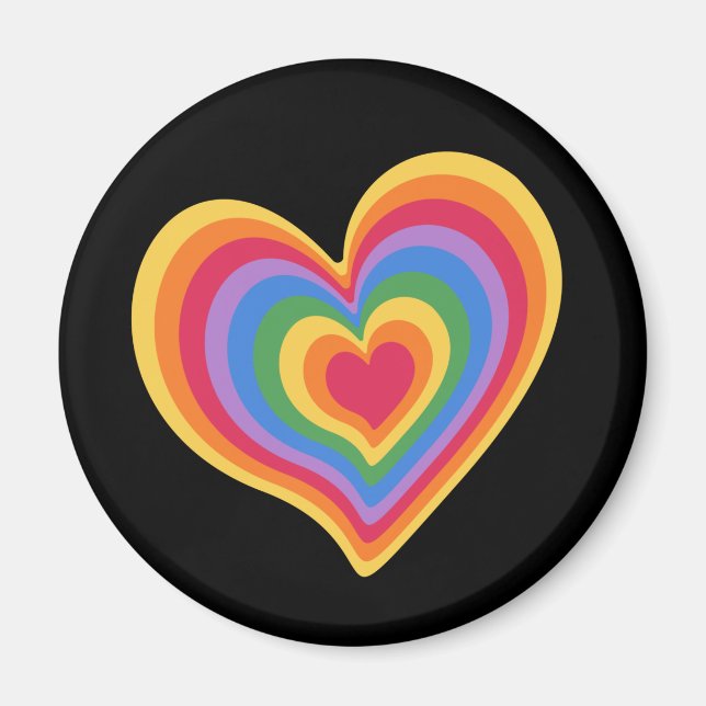 Rainbow heart. Pride gay love        Magnet (Front)