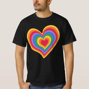 Rainbow heart. Pride gay love           T-Shirt