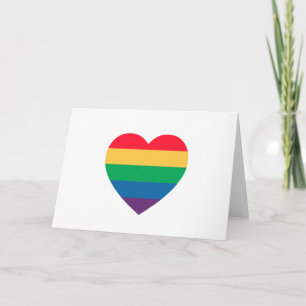 Rainbow Heart Pride Greeting Card - Blank Inside
