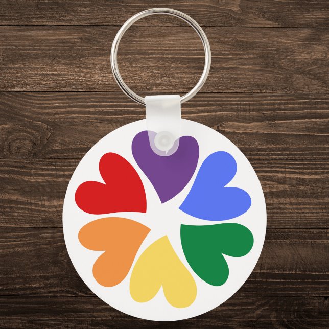 Rainbow Heart Pride Keychain (Creator Uploaded)
