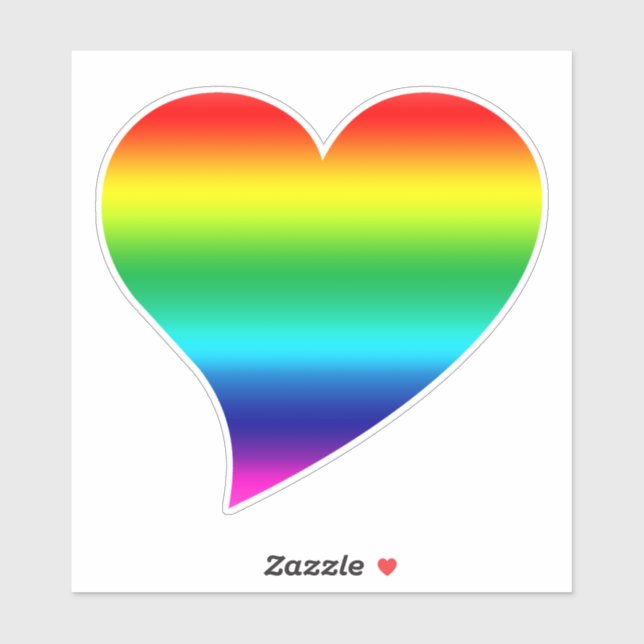 Rainbow Heart pride lgbtq lgbt flag Sticker (Sheet)