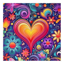 Rainbow Heart Pride Poster