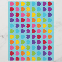Rainbow Heart Scrapbook Paper Patterned Paper