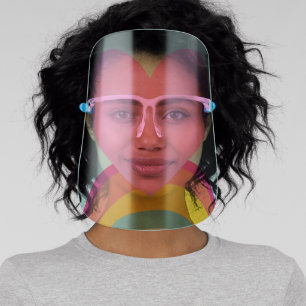Rainbow & Heart Shaped Face Shield
