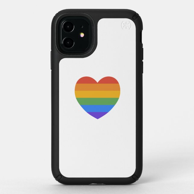 Rainbow Heart Speck iPhone 11 Case (Front)