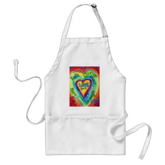 Rainbow Heart Spirit Words Apron