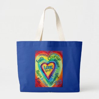 Rainbow Heart Spirit Words Bag