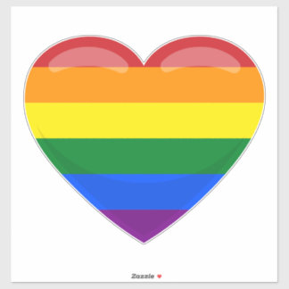 Rainbow Heart Sticker